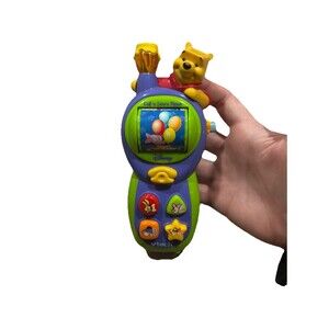Disney Winnie The Pooh Vtech Call N Learn Toy Phone It Works Vintage Y2K